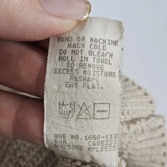 Vintage 90s Woolrich Hand Framed Button Henley Tan Sand Sweater Mens Large - Picture 9 of 13